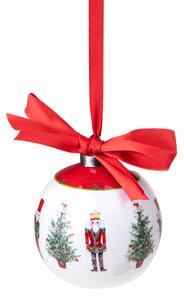 Set 4 Palline Decorative per Albero di Natale con Decori Natale 10 cm