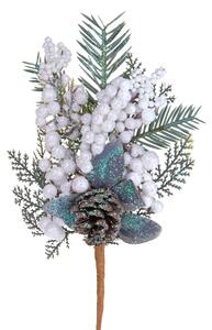 Set 12 Rami con Bacche H26 cm Bianco