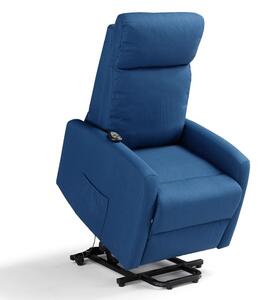 Poltrona Alzapersona Elettrica 2 Motori 67x75x110 cm in Tessuto Seattle Carta Da Zucchero