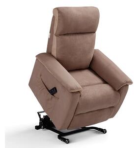 Poltrona Alzapersona Elettrica 2 Motori 76x87x102 cm in Tessuto Manhattan