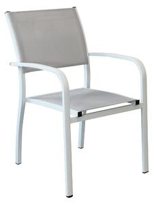 TORRES - poltrona con struttura in alluminio verniciato bianco, antracite, taupe o tortora