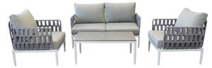 CASCADA - salotto outdoor con struttura in alluminio grigio chiaro, antracite o naturale