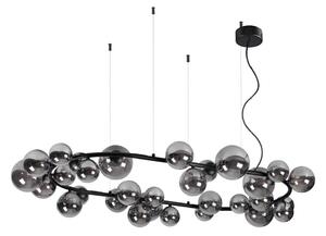 Ideal Lux - Lampadario LED su cavo PERLAGE 30xG9/3W/230V 143 cm nero/fumé
