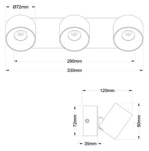 Globo 56961-3S - Faretto LED RAE 3xLED/6W/230V