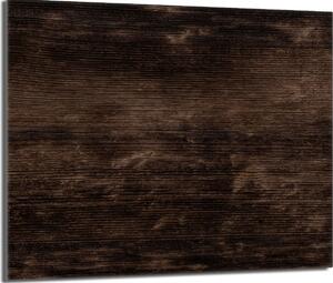 Piano cottura 60x52 Coperchio in Vetroceramica Paraspruzzi Piatto in vetro Tagliere decorativo, legno Marrone
