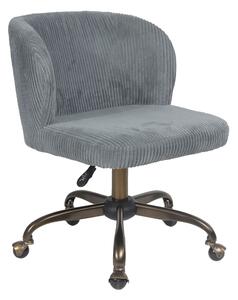 Sedia da ufficio Casadolce VELVET, 53x56x71/81 cm, grigio, girevole e regolabile in altezza