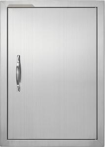 Porta per isola barbecue, 457 x 610 x 45 mm - Porta per cucina esterna in acciaio inox - Porta verticale a parete con maniglia - Montaggio a incasso - Stazione barbecue/armadio esterno