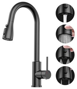 SREWOHS PRO: Miscelatore da cucina estraibile a 360°, colore nero