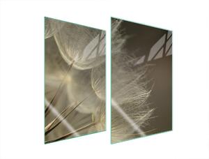 Piastre copri fornelli 2 pezzi 35x52 Copri piano cottura in Vetroceramica tagliere in vetro grigio dente di leone