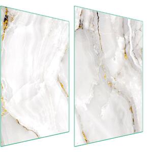 Piastre copri fornelli 2 pezzi 35x52 Copri piano cottura in Vetroceramica tagliere in vetro marmo avorio