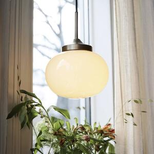 PR Home lampada a sospensione Elsy, color ottone, vetro crema, spina