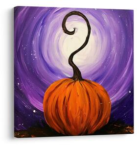 Quadro su tela – Zucca arancione nel vortice