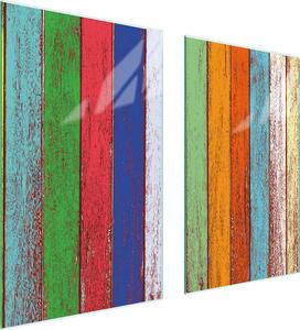 Piastre copri fornelli 2 pezzi 75x52 Copri piano cottura in Vetroceramica tagliere in vetro color legno