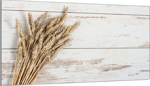 Piastra di copertura del piano cottura 90x52 Coperchio del piano cottura in Vetroceramica Paraspruzzi Piatto in vetro Tagliere decorativo, legno di frumento