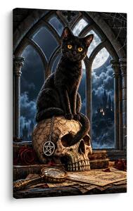 Quadro su tela – Gatto misterioso in stile gotico