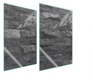 Piastre copri fornelli 2 pezzi 35x52 Copri piano cottura in Vetroceramica tagliere in vetro grigio mattone