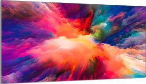 Piastra copri fornelli 90x52 Piastra copri piano cottura in Vetroceramica alzatina in vetro tagliere decorativo, astrazione colorata