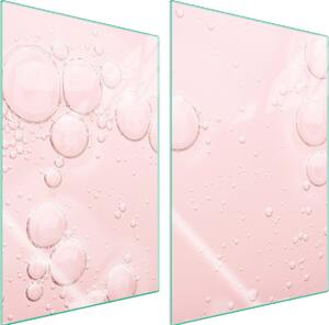 Piastre copri fornelli 2 pezzi 35x52 Copri piano cottura in Vetroceramica tagliere in vetro gocce rosa