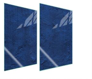 Piastre copriforno 2 pezzi 35x52 Copriforno in Vetroceramica tagliere in vetro blu ardesia