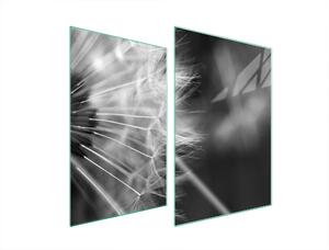 Piastre copri fornelli 2 pezzi 35x52 Copri piano cottura in Vetroceramica tagliere in vetro fiore di leone