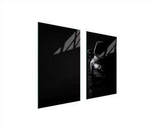 Piastre copri fornelli 2 pezzi 75x52 Copri piano cottura in Vetroceramica tagliere in vetro auto nero