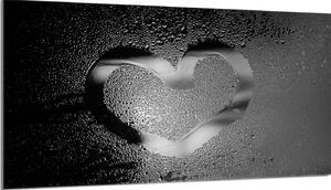Piastra copri fornelli 90x52 Piastra copri piano cottura in Vetroceramica alzatina in vetro tagliere decorativo, cuore argento