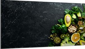 Piastra di copertura del piano cottura 90x52 Piastra di copertura del piano cottura in Vetroceramica alzatina in vetro tagliere decorativo, frutta in ardesia