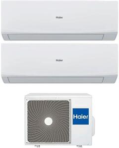 Haier Climatizzatore Dual Split Inverter 12000 + 12000 Btu Condizionatore con Pompa di Calore Classe A++/A+ (Unit Interna + Unit Esterna ) Wi-Fi 
