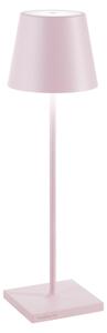 Zafferano Lampada a led da tavolo Poldina Pro Rosa ricaricabile e dimmerabile con batteria fino a 12 ore. Da uso esterno IP65