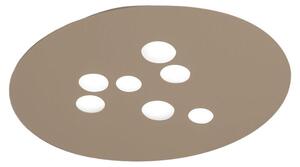 Lampada a Soffitto LUNA P/G 7xGX53 Max 7x8W Tortora - Struttura in Metallo e Diffusore in Alluminio - Gea Luce - Illuminazione per Interni