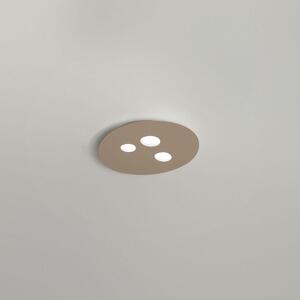 Lampada a Soffitto LUNA P/P 3xGX53 Max 3x8W Tortora - Struttura in Metallo e Diffusore in Alluminio - Gea Luce - Illuminazione per Interni