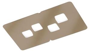 Lampada a soffitto BILBAO P/P - Plafoniera in metallo e metacrilato Tortora 4x8W GX53 - Gea Luce