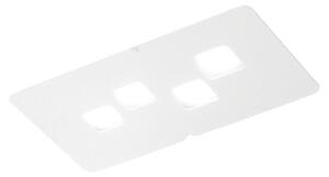 Lampada a soffitto BILBAO P/P - Plafoniera in metallo e metacrilato Bianco 4x8W GX53 - Gea Luce