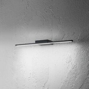 Lampada a parete GAP491C 12W 870lm 3000K IP44 in alluminio nero opaco - Gealuce - Applique LED moderna per interni a luce indiretta