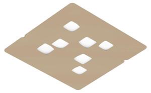 Lampada a Soffitto GISELLE P/G 7XGX53 Max 7x8W in Alluminio Tortora, Design Moderno Biemissione 120° per Interni - Gealuce