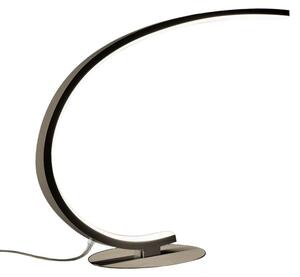 Lampada da tavolo IOLE L - Struttura in alluminio titanio, LED 12W 400lm 3000K, Dimmerabile Push integrato - Design Minimalista Gealuce