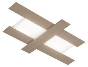 Lampada a Soffitto DOHA P/G 50W LED 4470lm 3000K Tortora - Plafoniera da Interno in Alluminio e Metacrilato Bisatinato - Gealuce