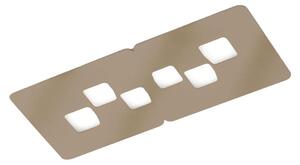 Lampada a soffitto BILBAO P/M - Plafoniera in metallo e metacrilato Tortora 6x8W GX53 - Gea Luce