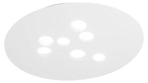 Lampada a Soffitto LUNA P/G 7xGX53 Max 7x8W Bianco - Struttura in Metallo e Diffusore in Alluminio - Gea Luce - Illuminazione per Interni