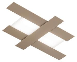 Lampada a soffitto DOHA P/M LED 40W 3750lm 3000K 120° in alluminio e metacrilato bisatinato finitura tortora - Gealuce