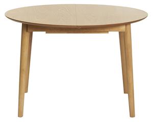 Tavolo allungabile con allunghe integrate rotondo in legno chiaro rovere L115-154 cm EGO