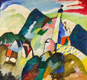 Riproduzione Murnau with Church Ii 1910, Wassily Kandinsky