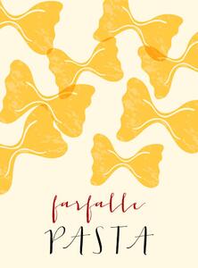 Illustrazione Farfalle Italian pasta Farfalle poster illustration, Alina Beketova