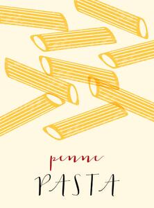 Illustrazione Penne Italian pasta Penne poster illustration, Alina Beketova