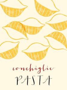 Illustrazione Shells Italian pasta Shells poster illustration, Alina Beketova