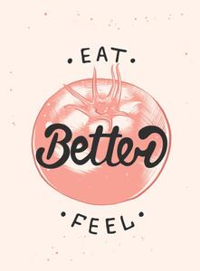 Illustrazione Vector food and sport motivational healthy, Mariia Akimova