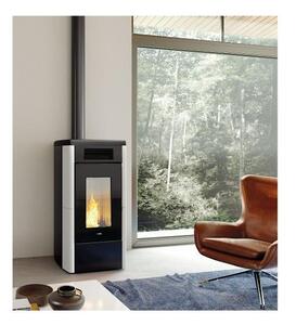 Cadel Stufa a Pellet Canalizzata 13,7 kW Capacit Serbatoio 23 Kg Volume Riscaldabile 390 m3 Classe A+ colore Metallo Bianco - 7023121 ATENA Plus 1