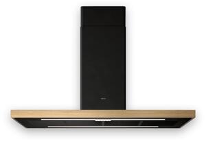 Elica Cappa Cucina Aspirante a Parete Larghezza 120 cm Profondit 52 cm Classe A++ colore Nero / Legno - PRF0200563 Bio Island @ BLRO/A/120