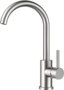 FORIOUS Rubinetto da cucina rubinetto rotante a 360° in acciaio inox miscelatore 1 foro leva