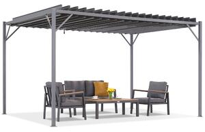 Pergola da terrazzo antracite Tasos 3x4m Garden Point